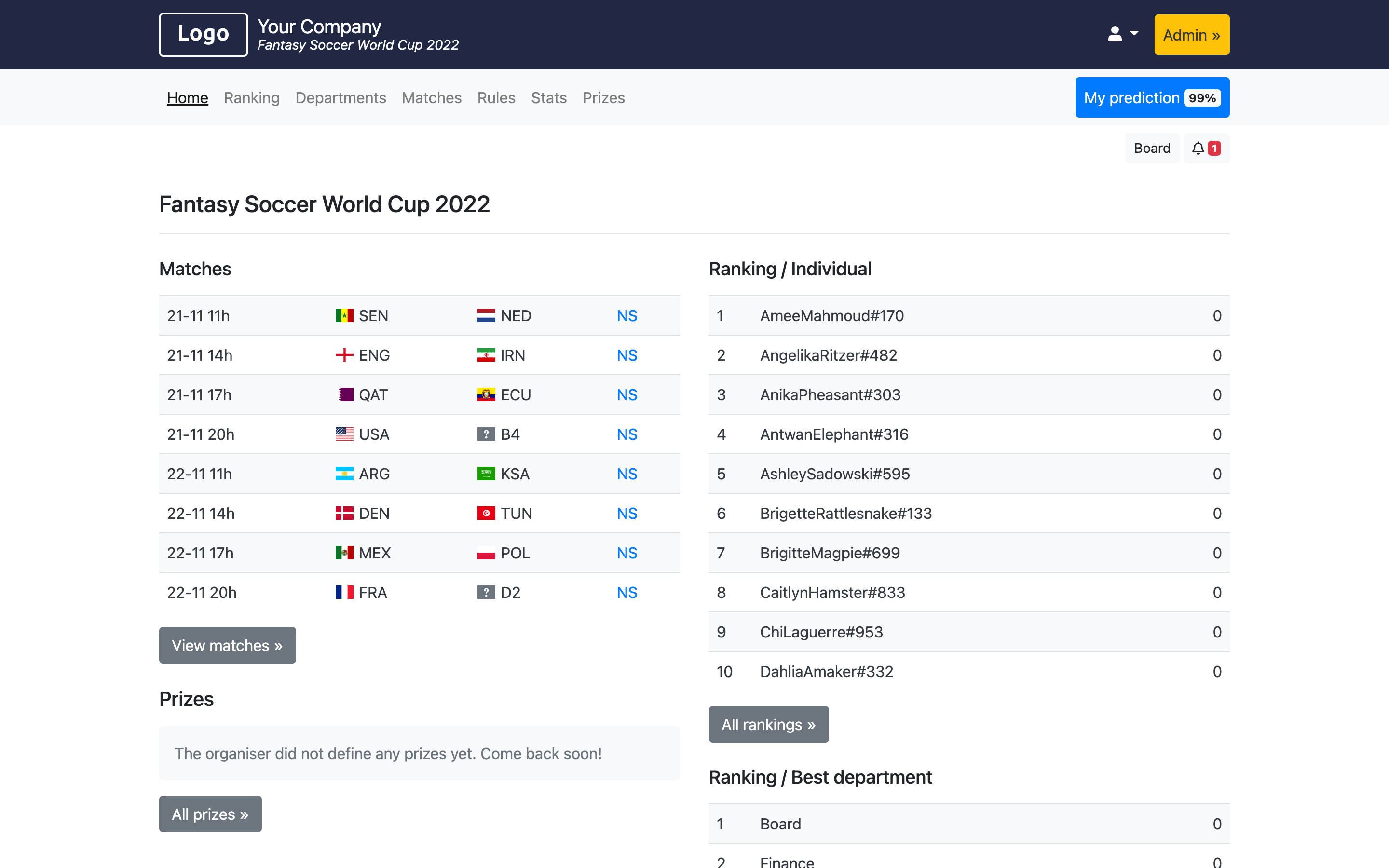 Fantasy Soccer World Cup 2022 - World Cup 2026
