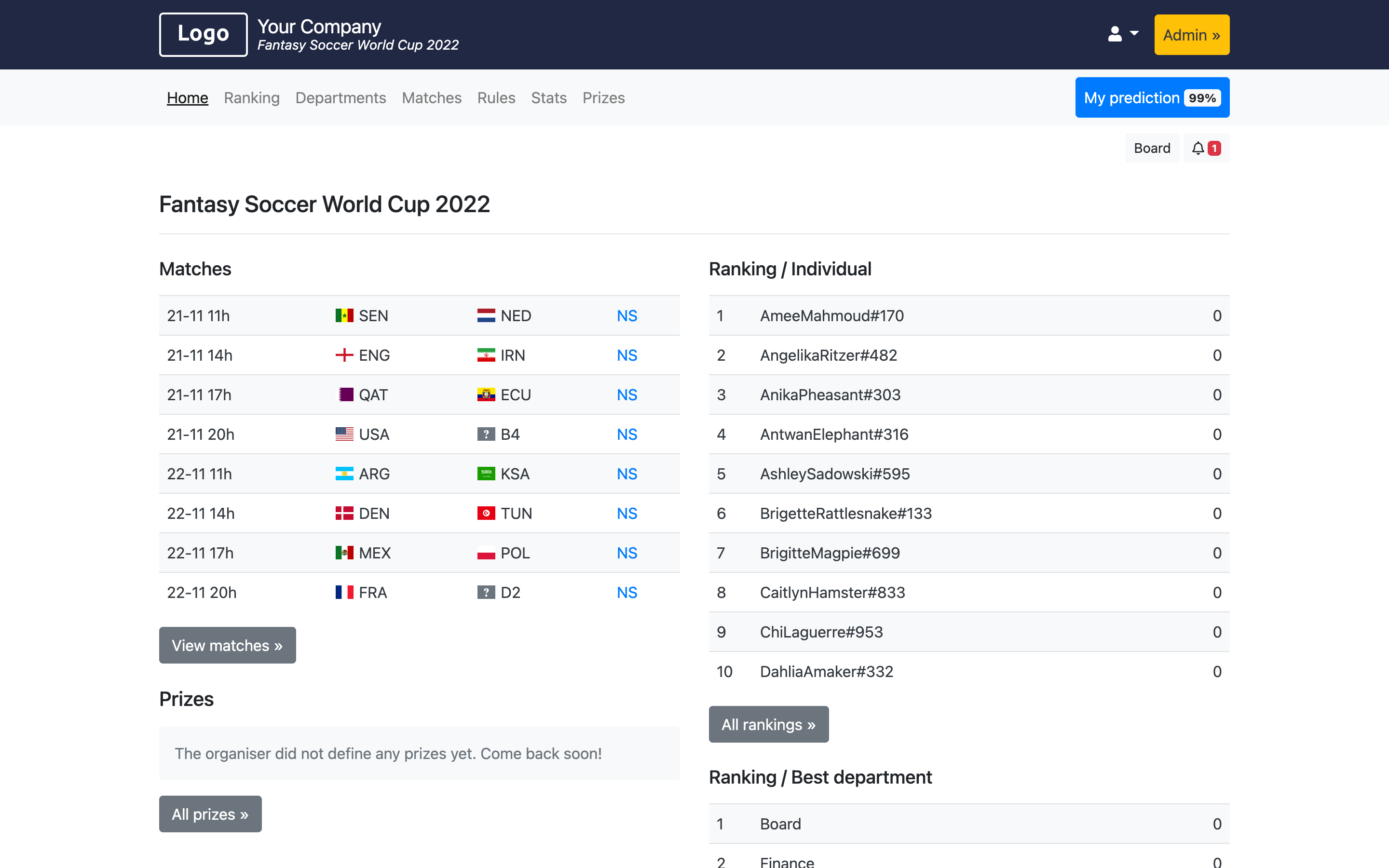 Fantasy Soccer World Cup 2022 - Copa América 2024