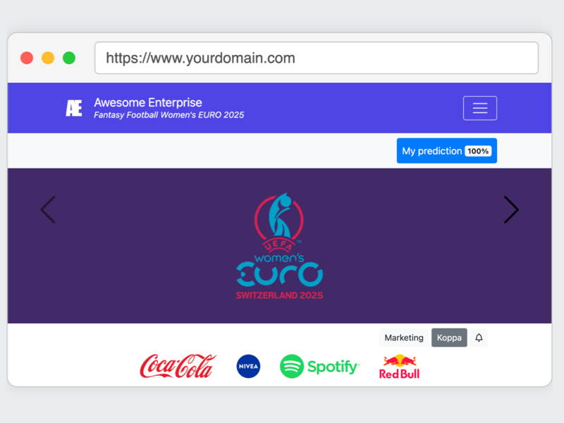 Own domain - Football Tournament 2026