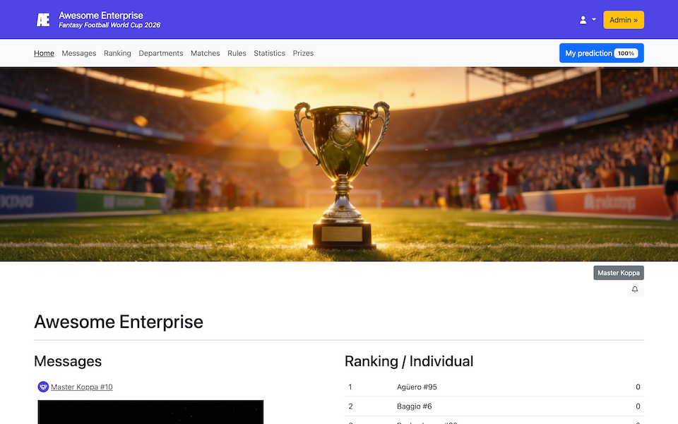 Home & prediction overview